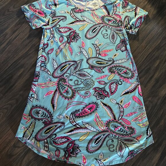 BOBBIE BROOKS Paisley Printed Short-Sleeved Sleepy Shirt NWOT/SIZE XL - Picture 1 of 4